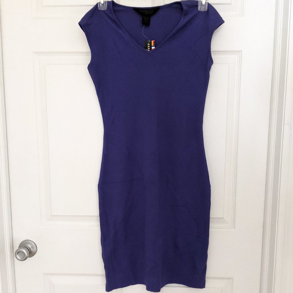 Purple Bodycon Dress - Picture 1 of 3